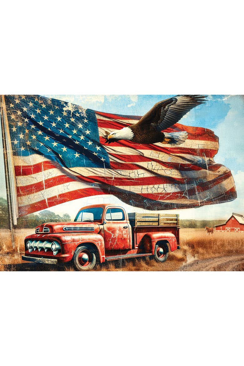 Waving Flag USA 1000 Piece Puzzle, Alternate, color, Multicolored