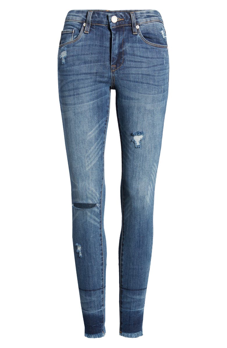 BLANKNYC The Bond Distressed High Waist Ankle Skinny Jeans, Alternate, color, 