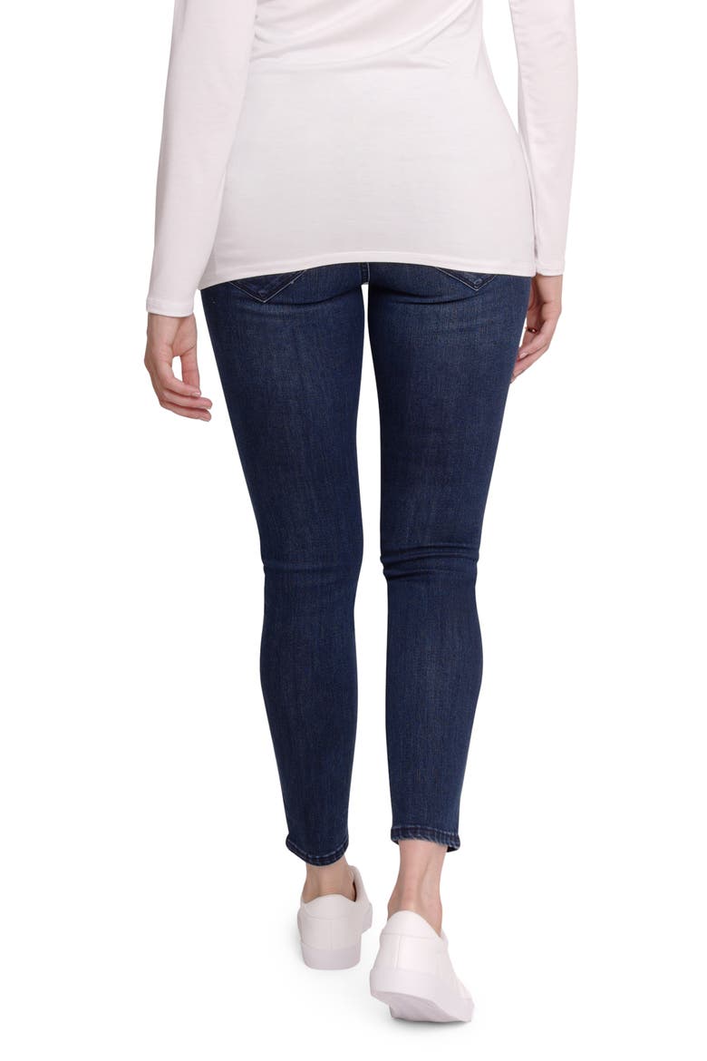 Ingrid & Isabel® Crossover Panel Maternity Skinny Jeans, Alternate, color, INDIGO