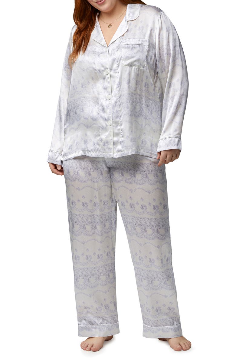 BedHead Pajamas Floral Print Silk Pajamas, Alternate, color, 