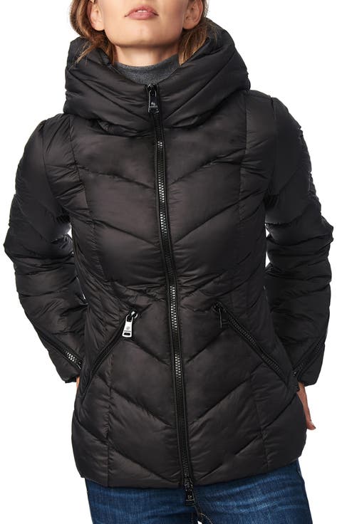 Water Resistant Hooded Puffer Coat