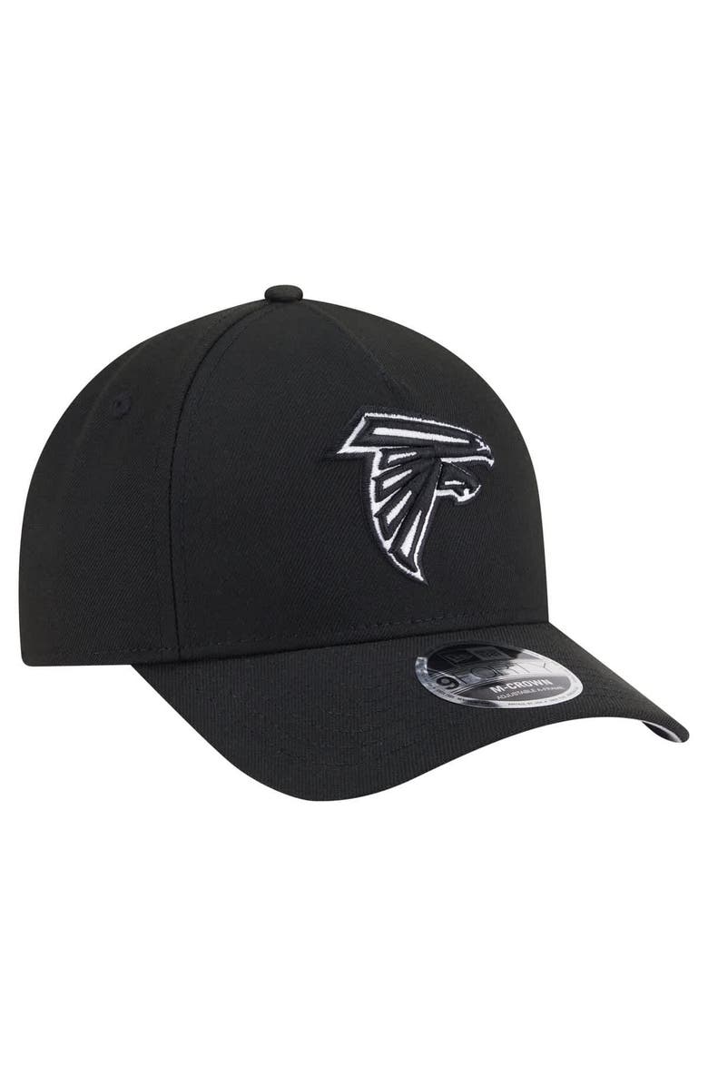 New Era Men's New Era  Black Atlanta Falcons Team Collection 9FORTY M-Crown A-Frame Adjustable Hat, Alternate, color, Black