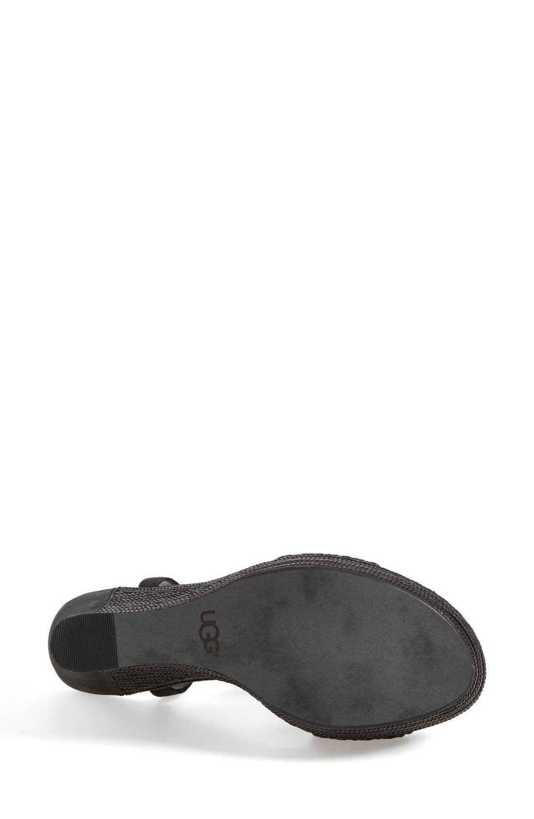 UGG<sup>®</sup> 'Fitchie' T-Strap Wedge Sandal, Alternate, color, 