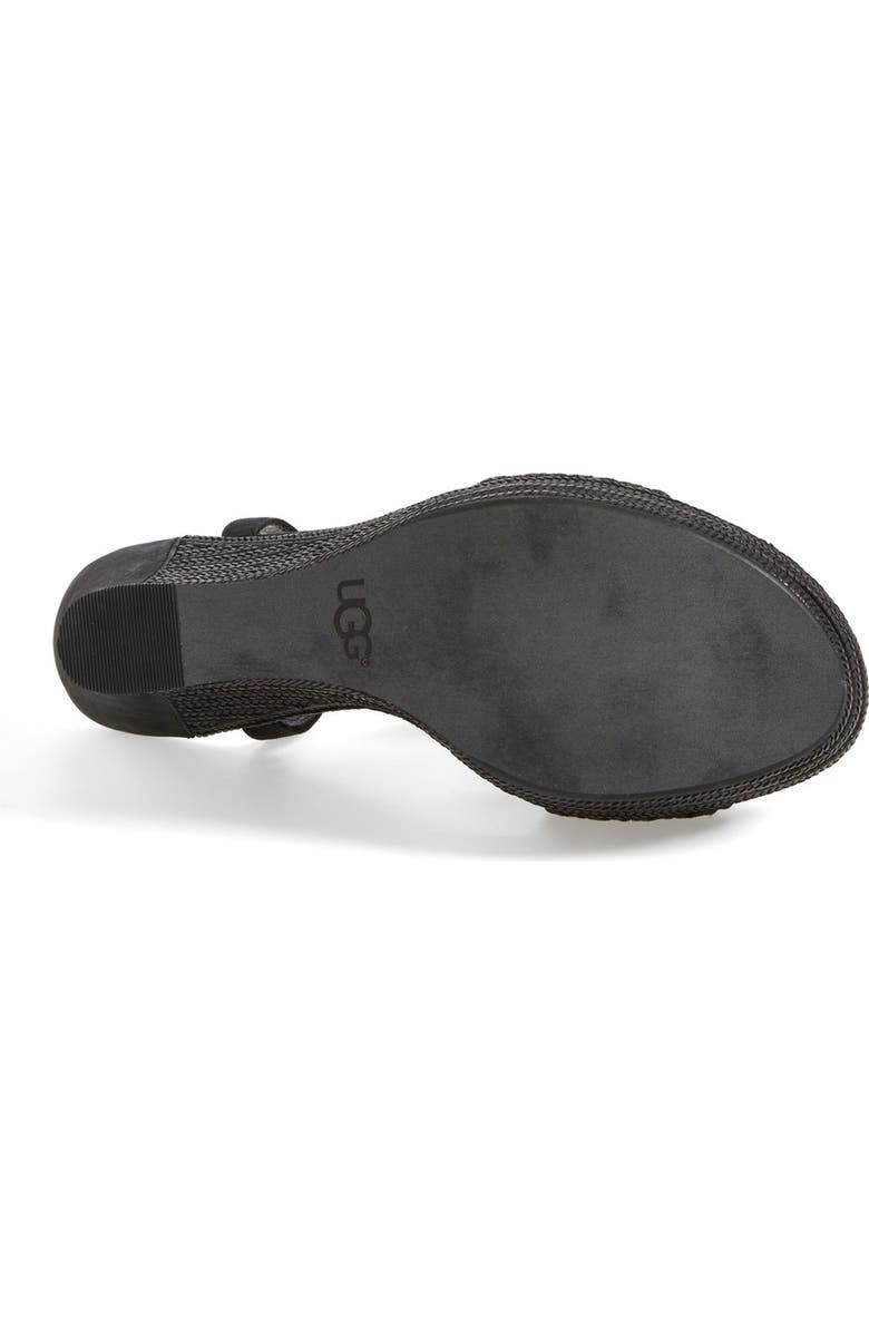UGG<sup>®</sup> 'Fitchie' T-Strap Wedge Sandal, Alternate, color,