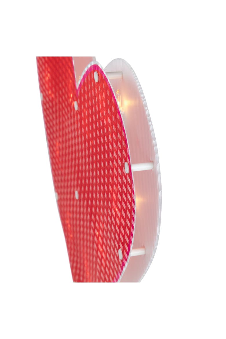 12" Lighted Shimmering Red Heart Valentine's Day Window Silhouette, Alternate, color, Red