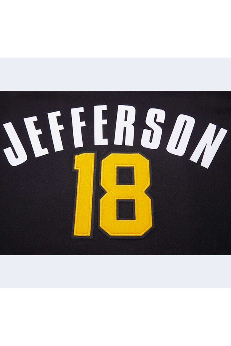 Men's Pro Standard Justin Jefferson Black Minnesota Vikings Player Name & Number Hoodie T-Shirt, Alternate, color, Black