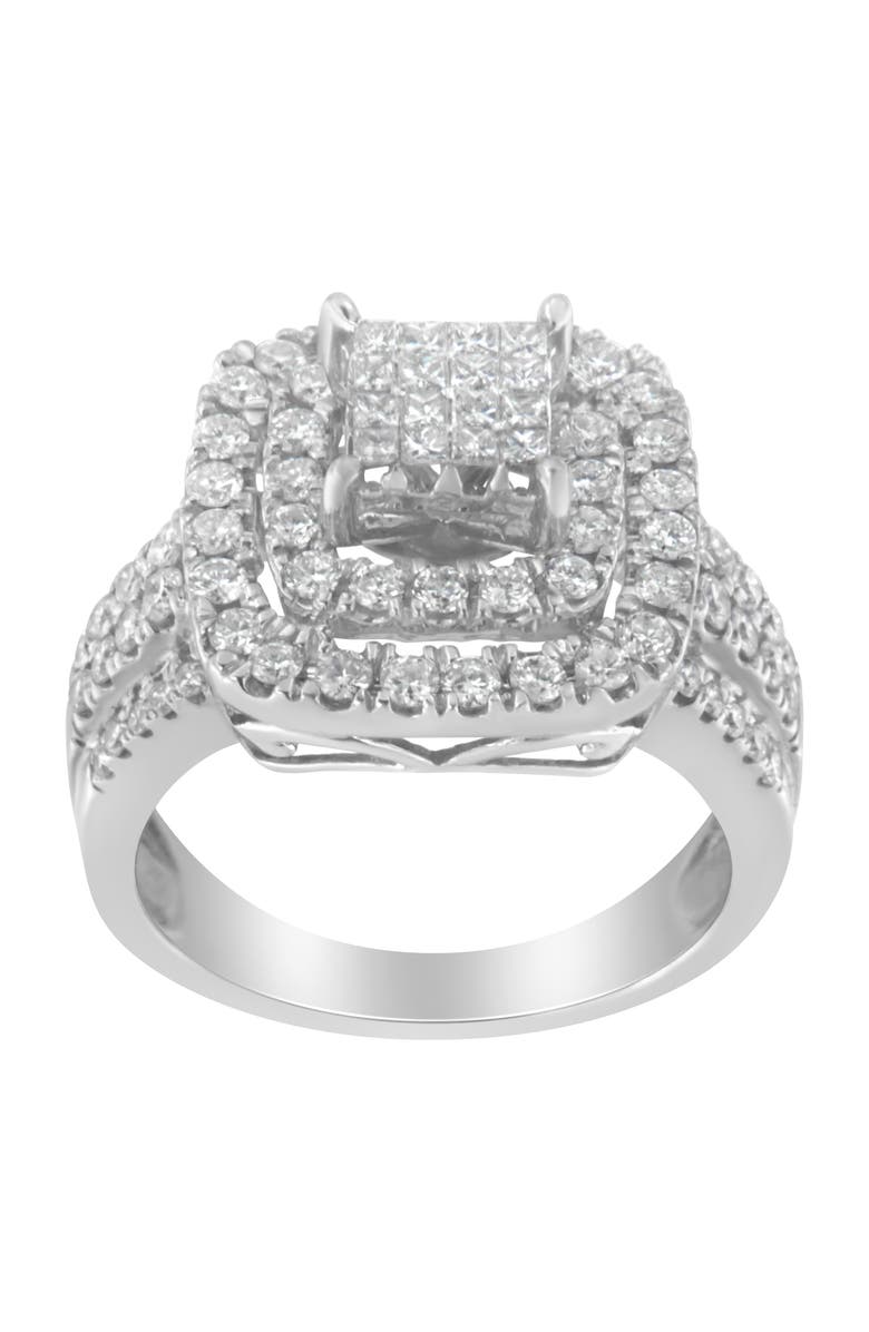 Haus of Brilliance 14KT White Gold Diamond Cocktail Ring, Alternate, color, White