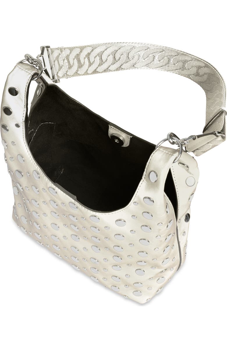 Rebecca Minkoff Ayla Stud Faux Leather Shopper Bag, Alternate, color, Porcelain