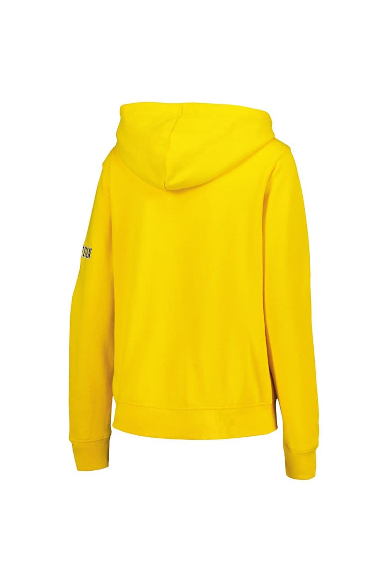 Women's Maize Michigan Wolverines Team Big Logo Pullover Hoodie, Alternate, color, Maize