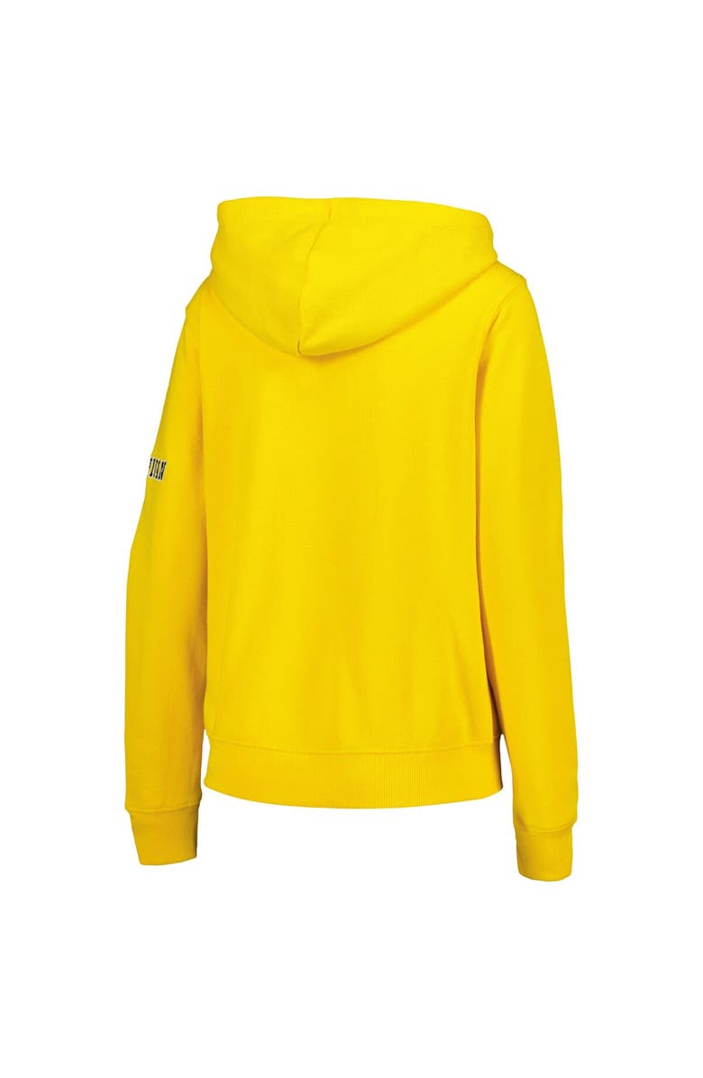 STADIUM ATHLETIC Women's Maize Michigan Wolverines Team Big Logo Pullover Hoodie, Alternate, color, Maize