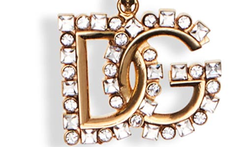 Dolce & Gabbana Dolce&gabbana Dg Logo Crystal Embellished Pendant Necklace In Zoo00 Oro
