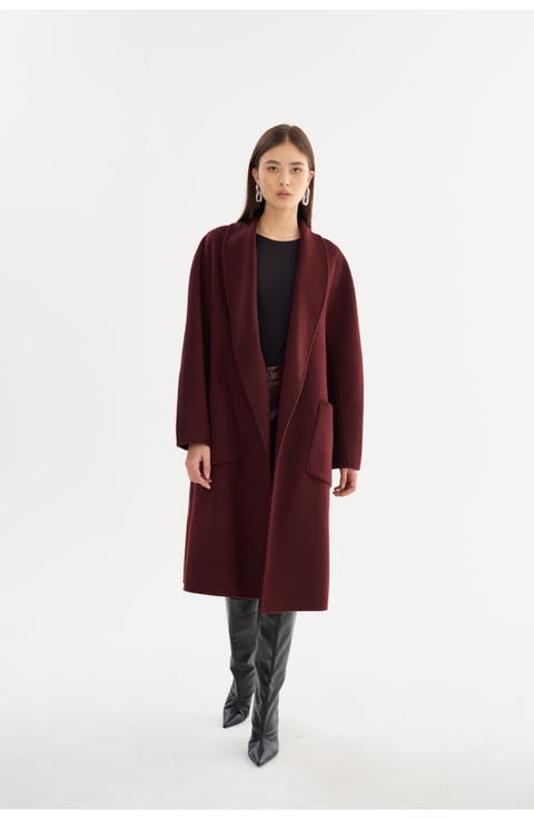 Thara | Shawl Collar Wool Coat