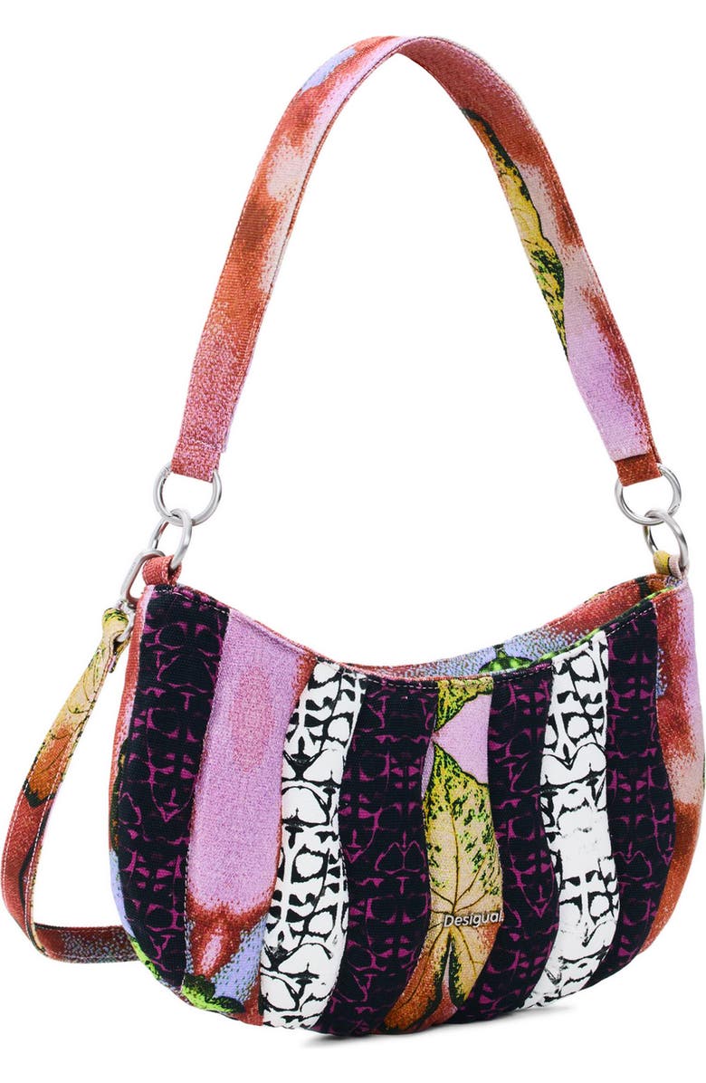 Desigual Cotton Canvas Shoulder Bag, Alternate, color, Red