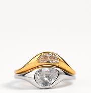 Zynnia Collective Two Tone Double Ring Set
