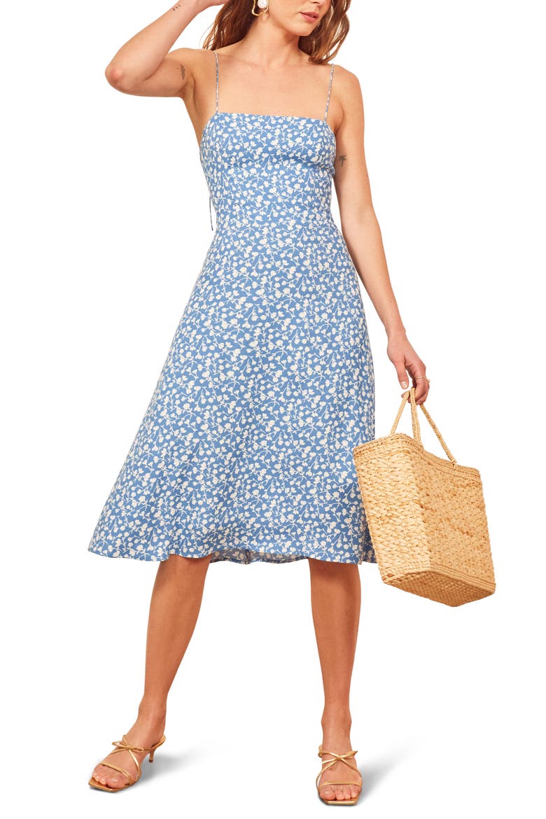 Peach Midi Dress, Main, color, MARIE