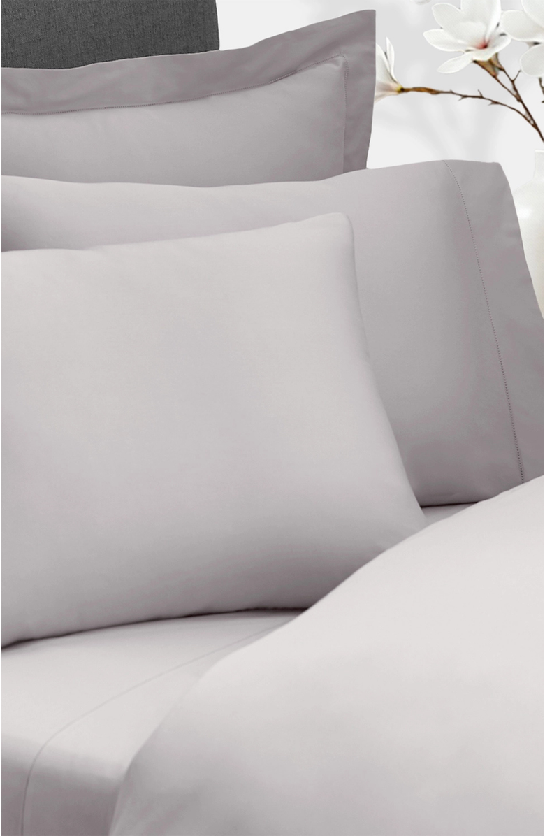 Ela Lane USA Heritage Organic Sateen Duvet Cover, Alternate, color, Quiet Gray - King