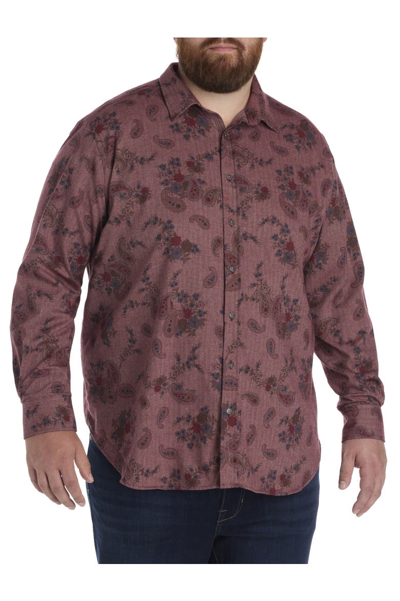 Big & Tall Minetta Sport Shirt, Alternate, color, RED