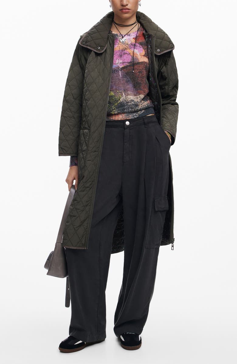 Desigual Odense Reversible Quilted Jacket, Main, color, 