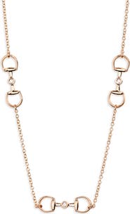 Gucci Diamond Horsebit Station Necklace