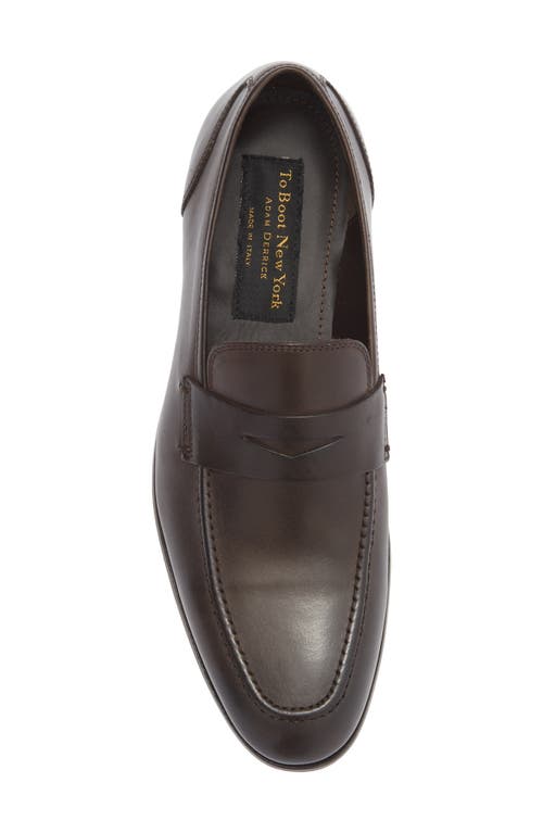 To Boot New York Deville Leather Penny Loafer In Brown