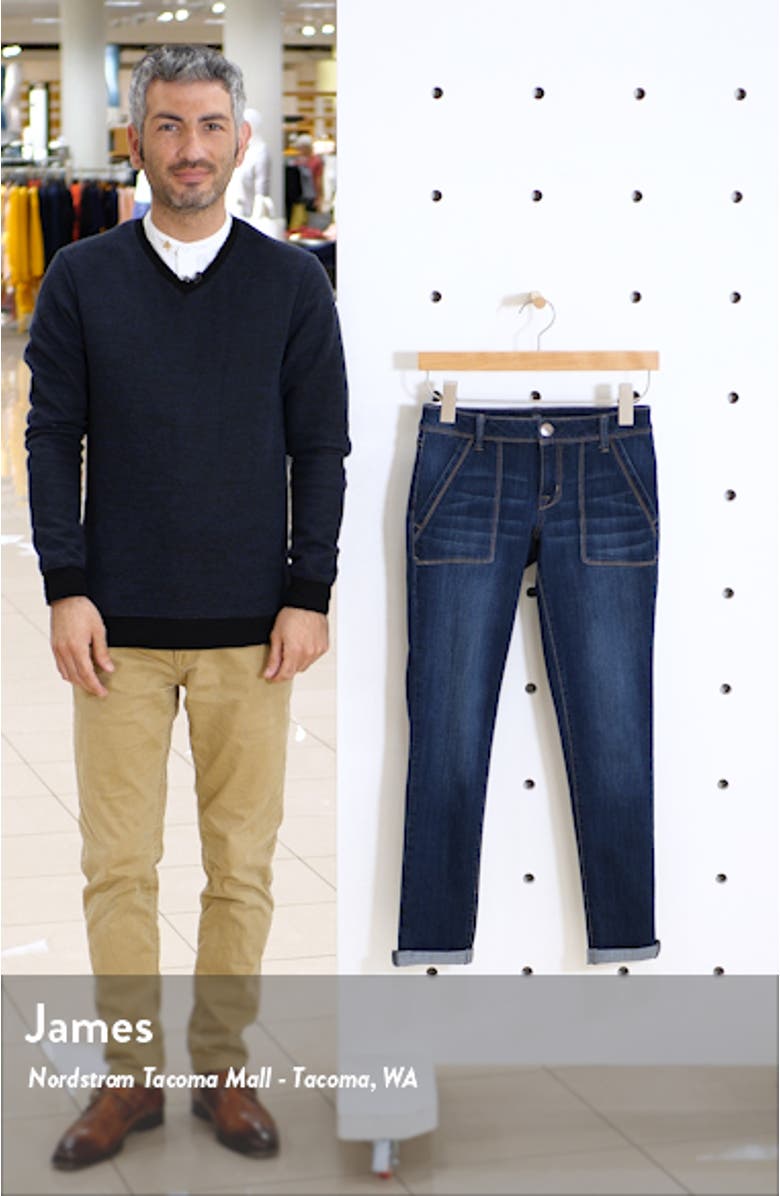 Roll Cuff Ankle Skinny Jeans, sales video thumbnail