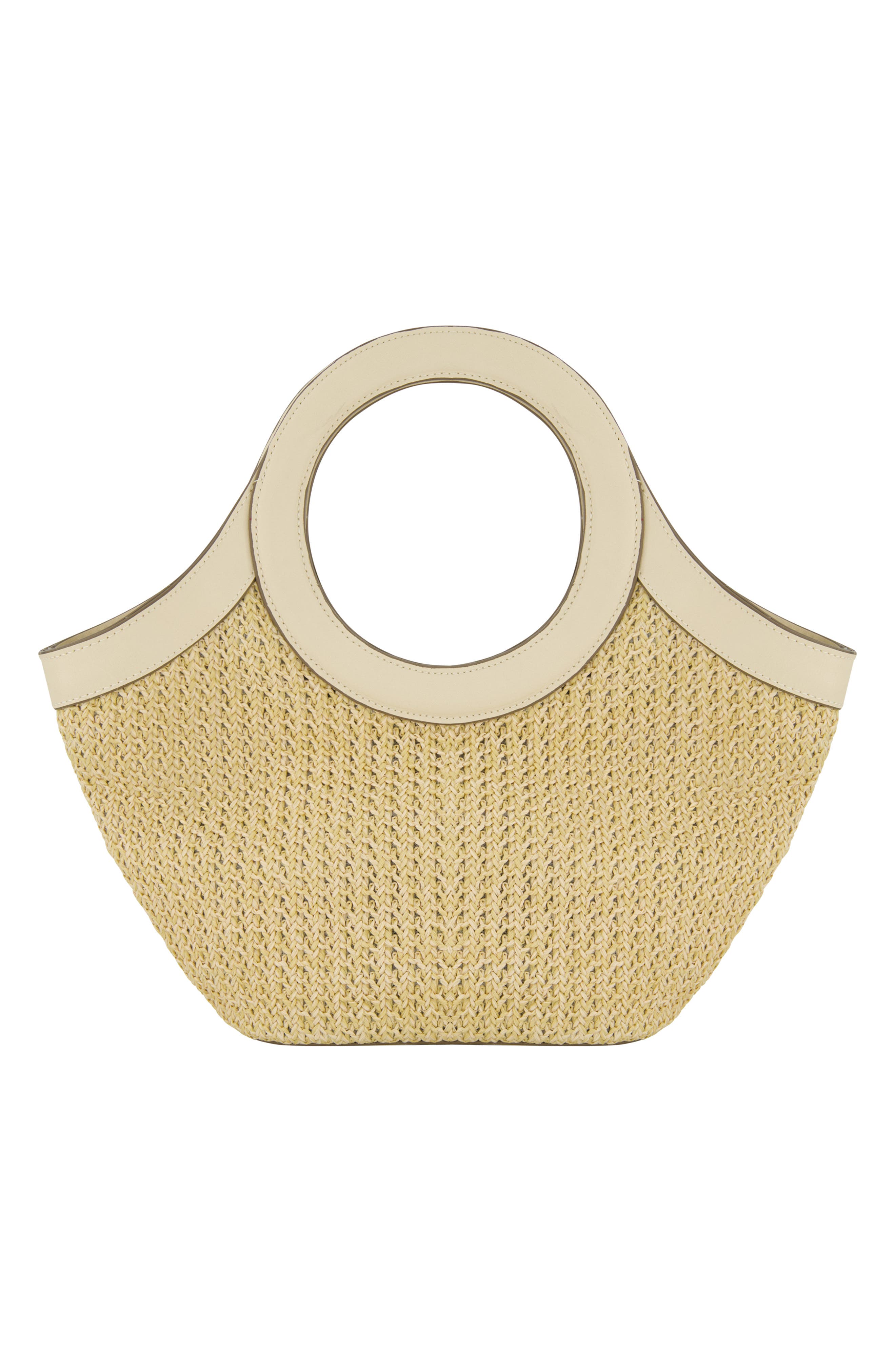 Tommy Bahama Flamingo Embroidered Woven Tote Bag, Alternate, color, Cream