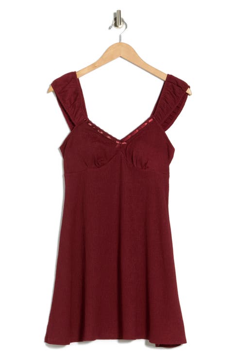 Lace Trim Babydoll Dress