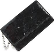 Maison Margiela Medium Crackled Leather Wallet on a Chain