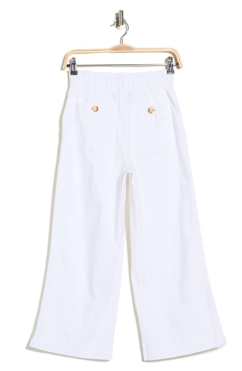 Democracy High Waist Crop Wide Leg Pants, Alternate, color, White