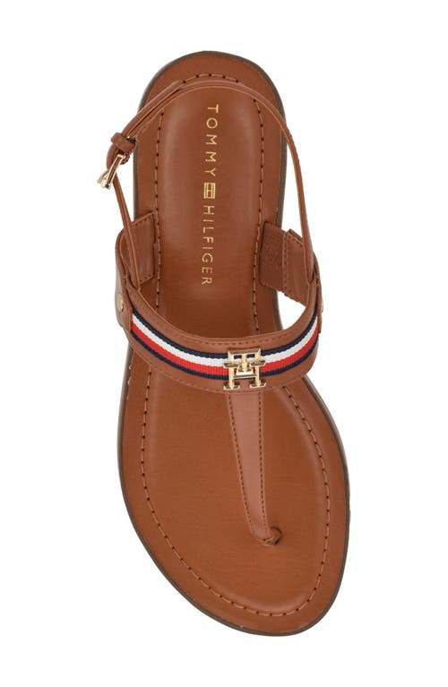 Tommy Hilfiger Gabry T-strap Sandal In Medium Brown