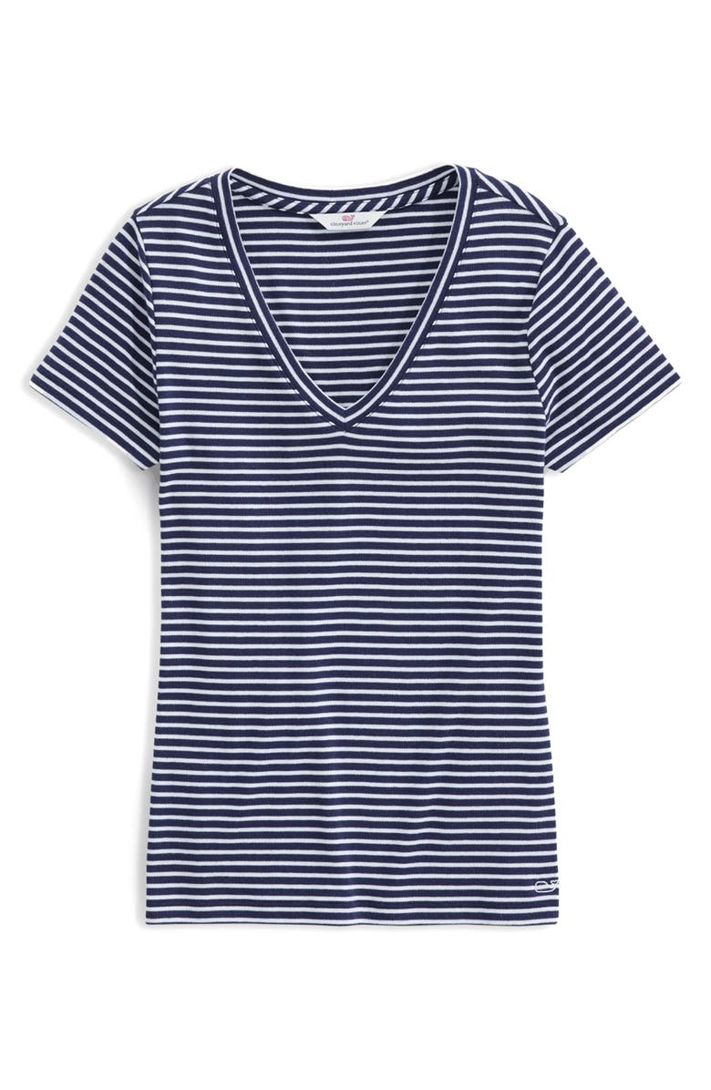vineyard vines Simple Stripe V-Neck T-Shirt, Alternate, color, 