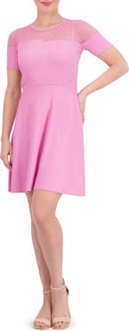 Vince Camuto Rib Fit & Flare Sweater Dress