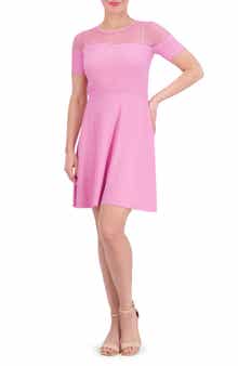 Vince Camuto Rib Fit & Flare Sweater Dress