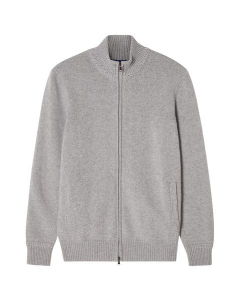 Graham Cashmere Blend Full Zip Sweater