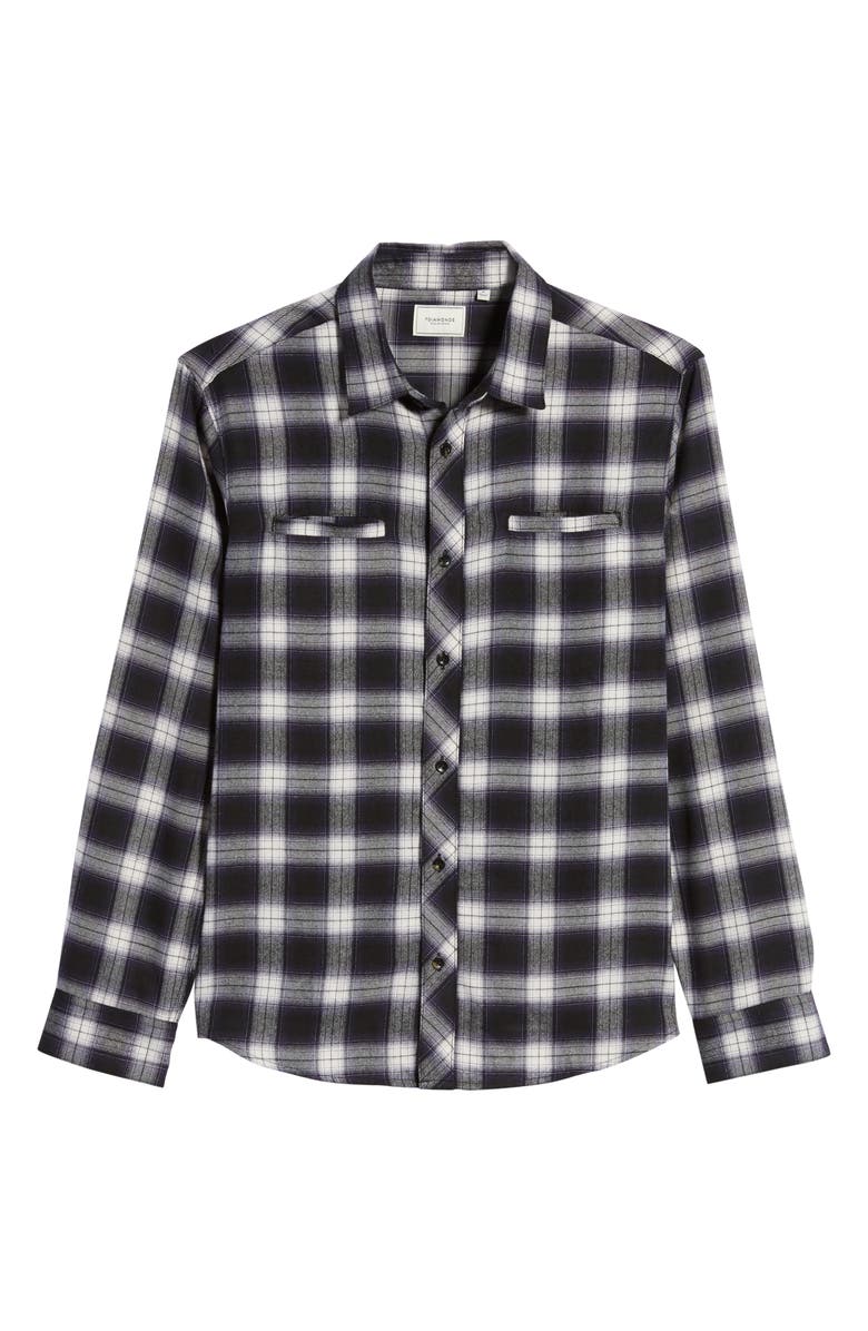7 Diamonds Jasper Trim Fit Flannel Shirt, Alternate, color,