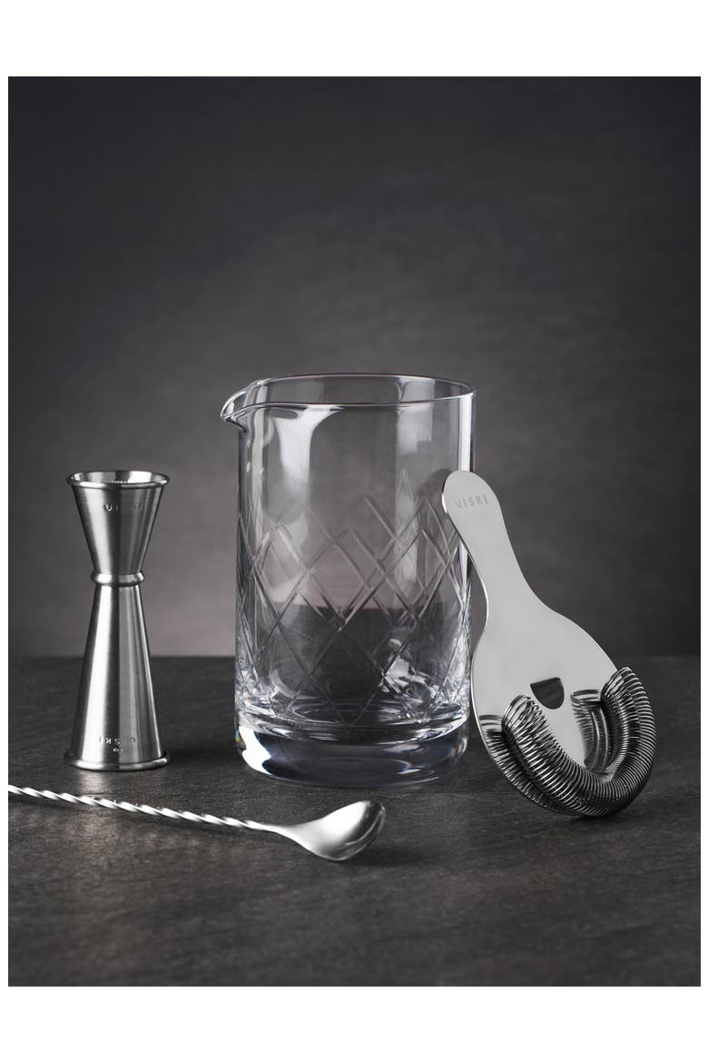 Harrison 4-Piece Barware Set in Stainless Steel Set of 4, Alternate, color, STAINLESS STEEL