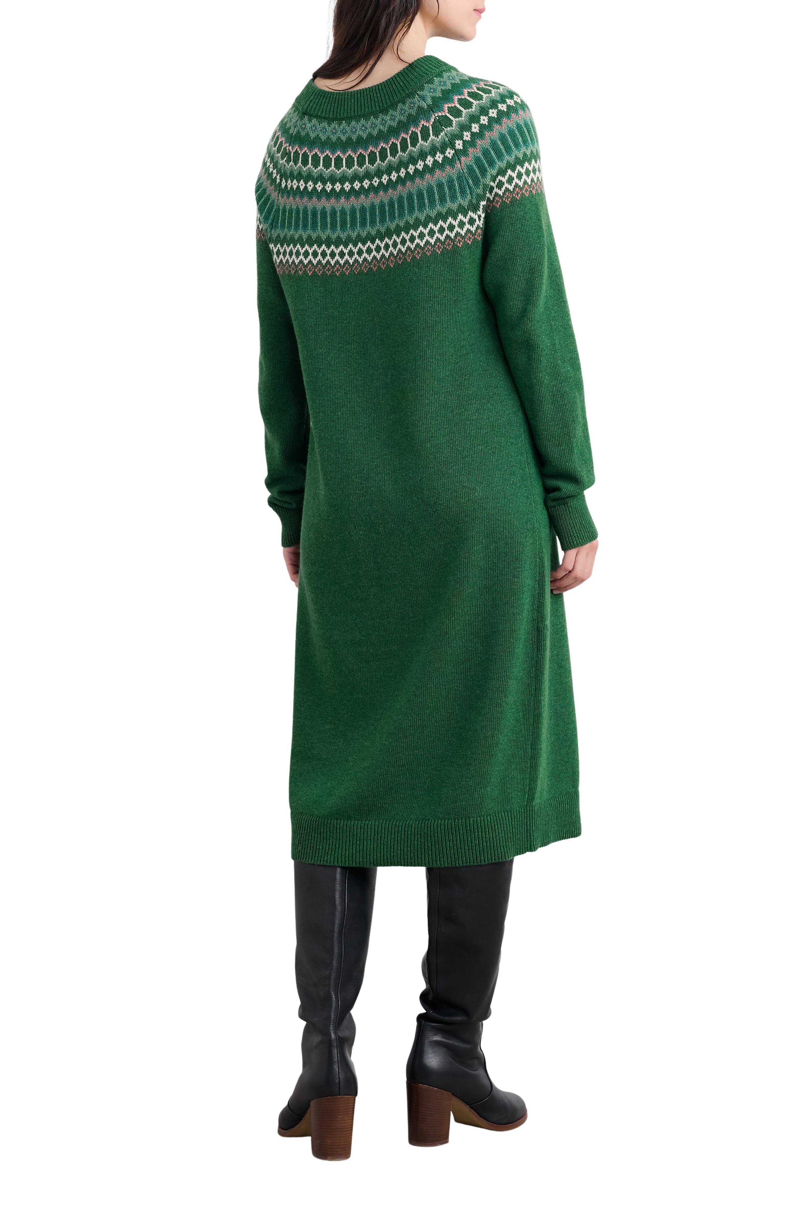 Bird Ring Long Sleeve Sweater Dress - image 2