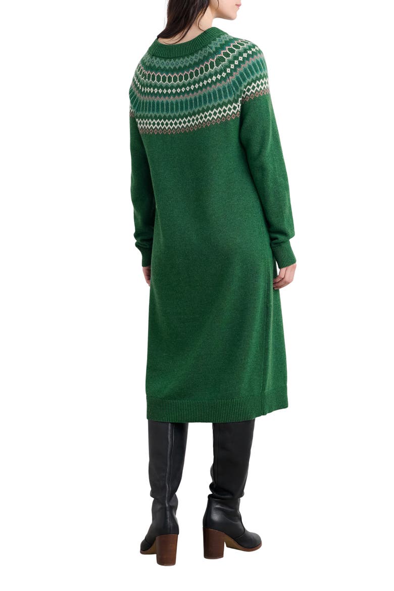 Bird Ring Long Sleeve Sweater Dress, Alternate, color, MODERNIST DARK FORAGE