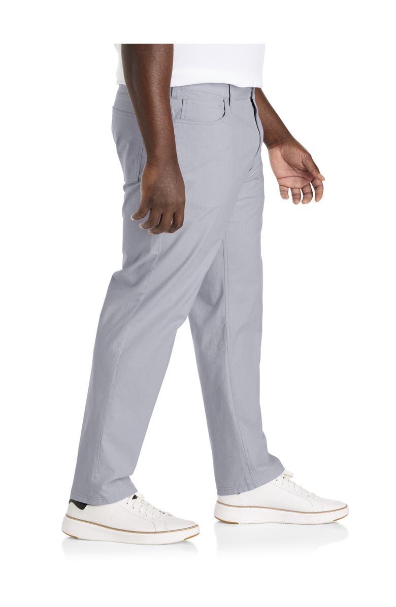 Oak Hill by DXL Big & Tall Straight-Fit 5-Pocket Chambray Pants, Alternate, color, Blackened Pearl