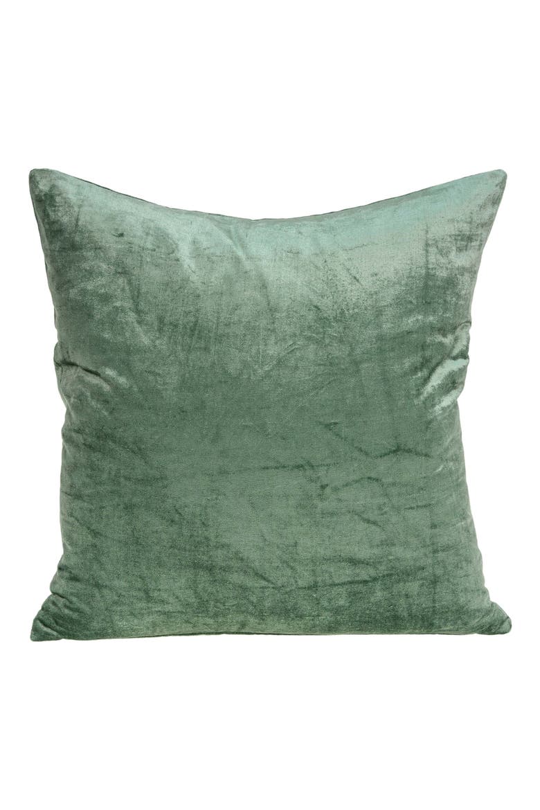 Square Transitional Throw Pillow, Alternate, color, GREEN