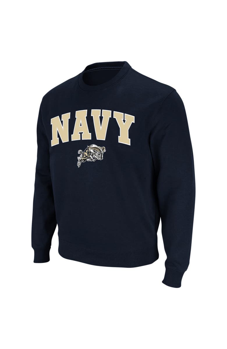 COLOSSEUM Men's Colosseum Navy Navy Midshipmen Arch & Logo Crew Neck Sweatshirt, Main, color, Navy