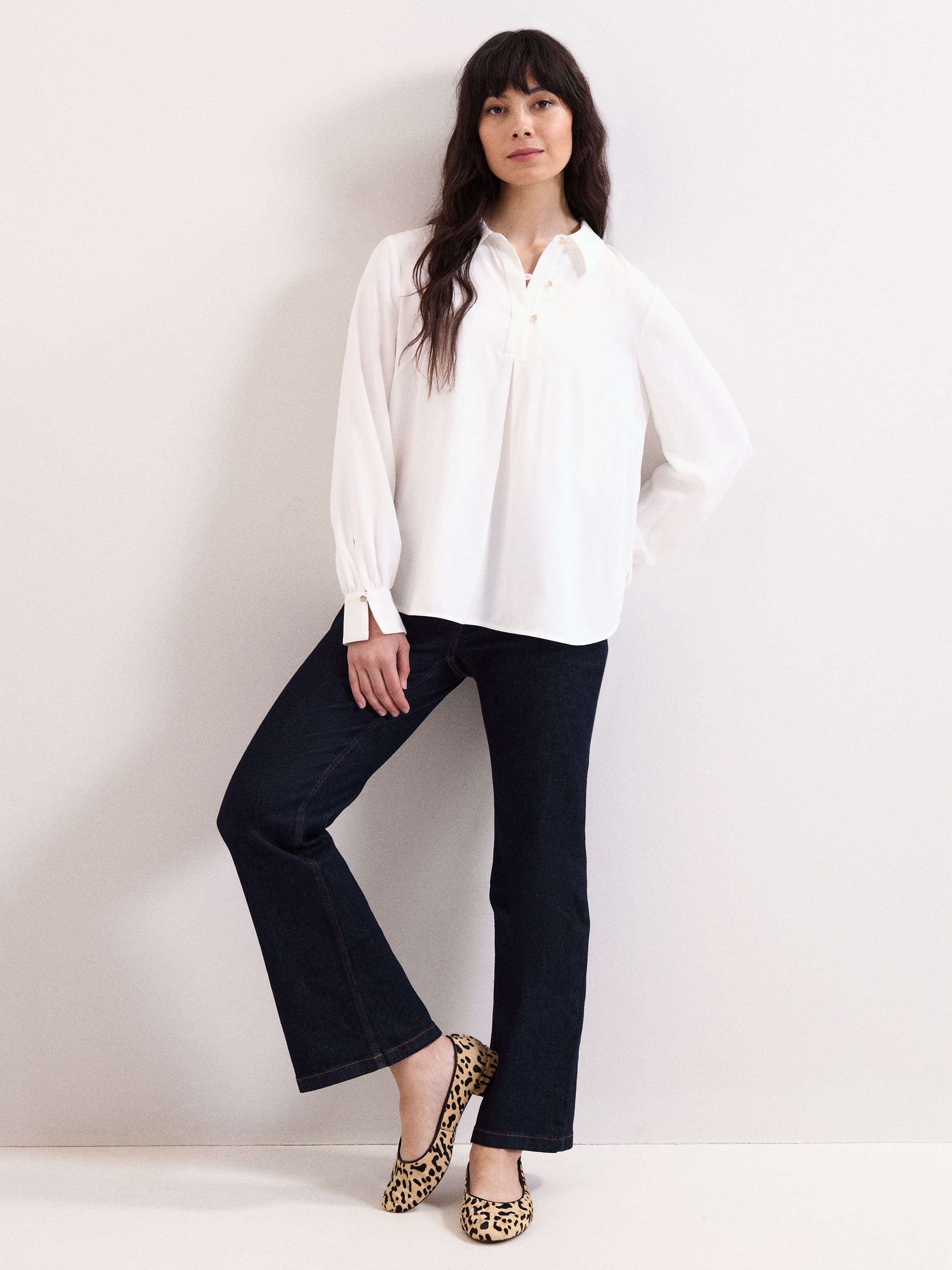 Button Detailed Ashton Ivory Shirt - image 2