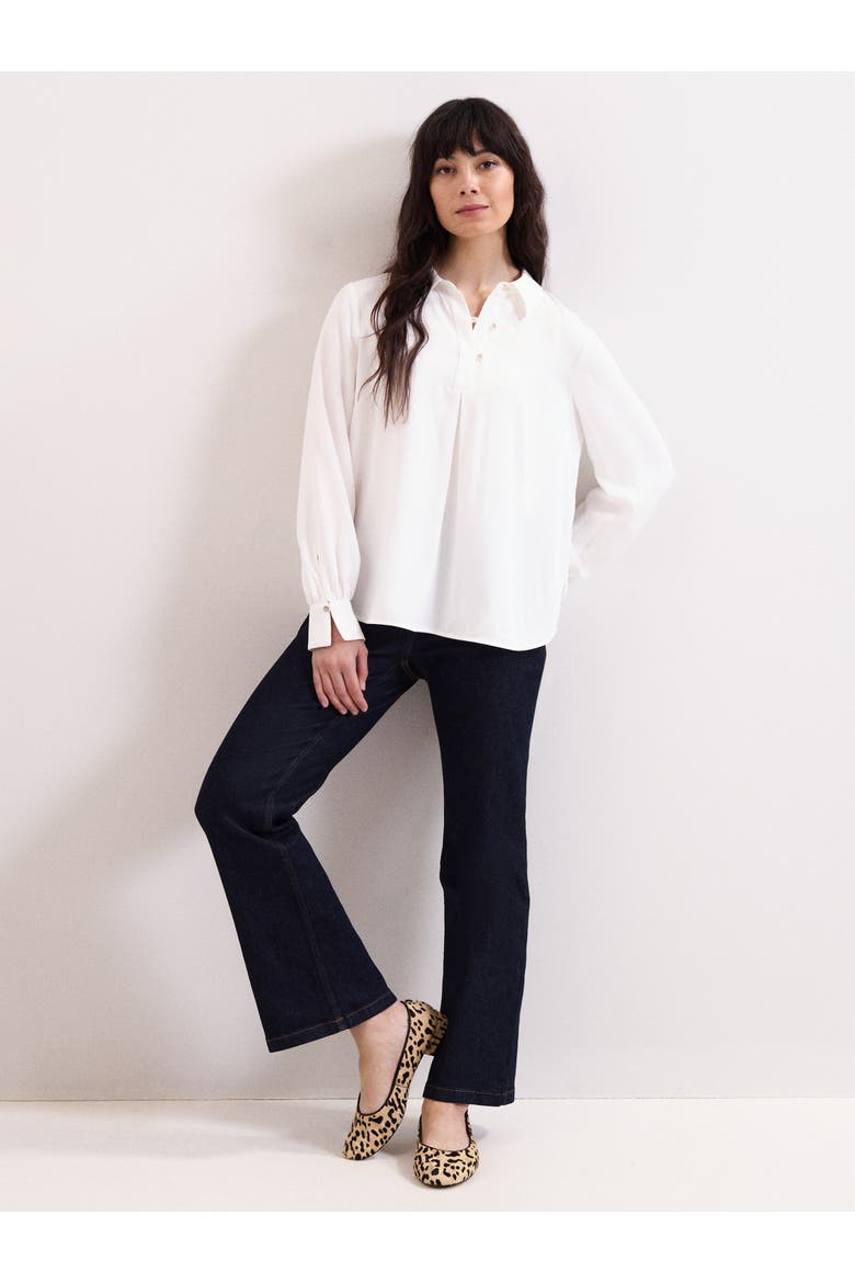 Button Detailed Ashton Ivory Shirt, Alternate, color, Ivory