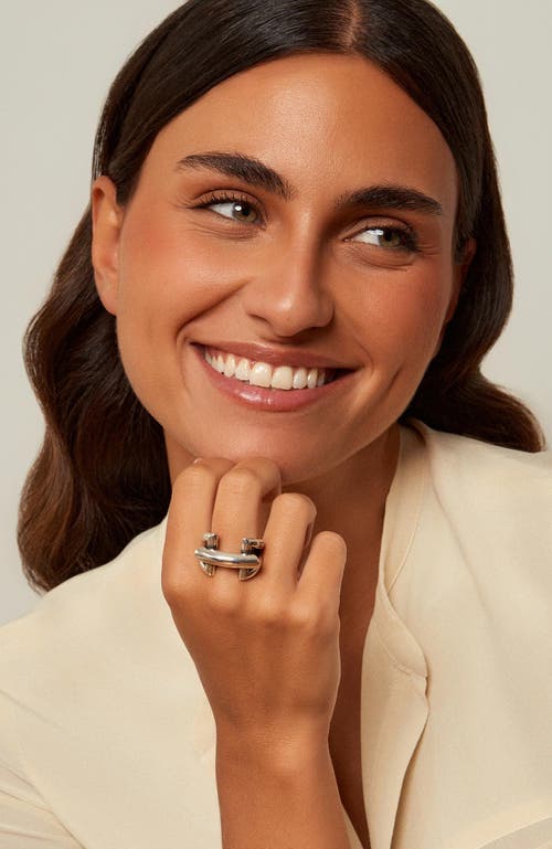 Cxc Hippodrome Ring In Metallic