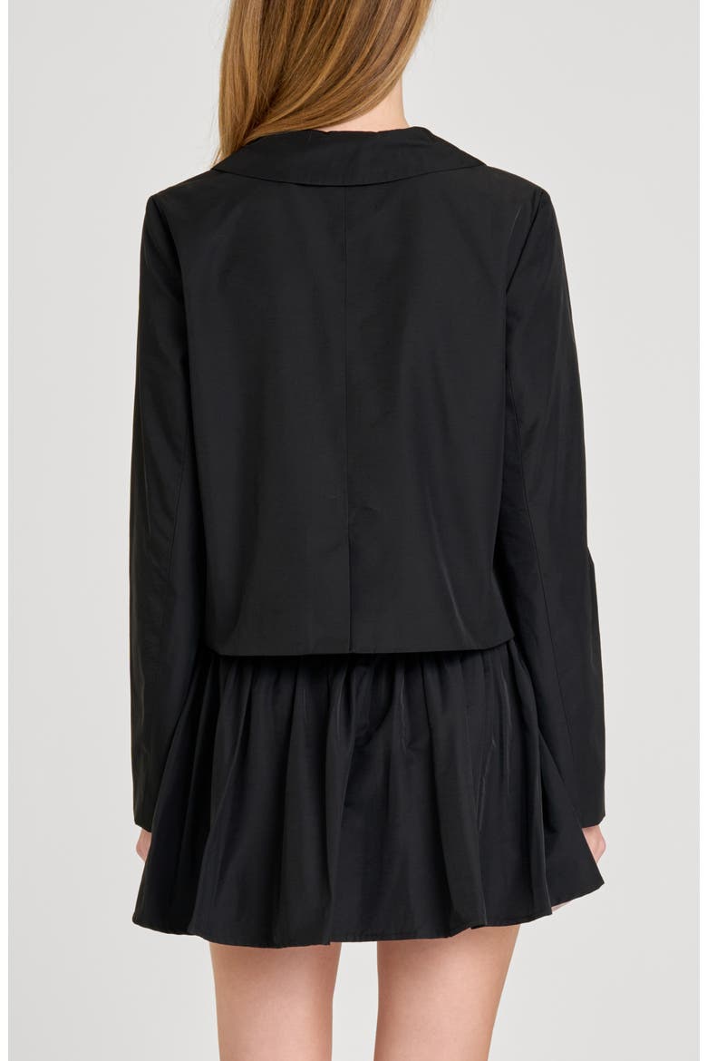 Elena Button Front Jacket, Alternate, color, BLACK
