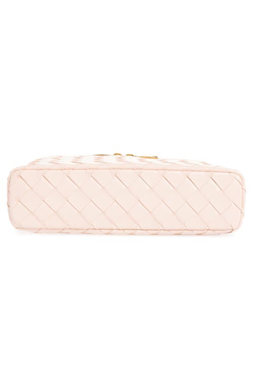 Bottega Veneta Intrecciato Leather Convertible Vanity Case In 6805 Cameo-gold