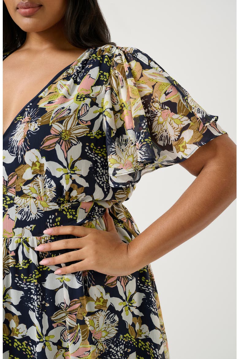 Wilsons Flutter Sleeve Cocktail Dress, Alternate, color, PRINT
