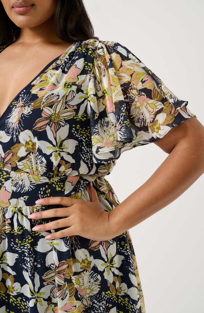 Estelle Wilsons Flutter Sleeve Cocktail Dress, Alternate, color, Print