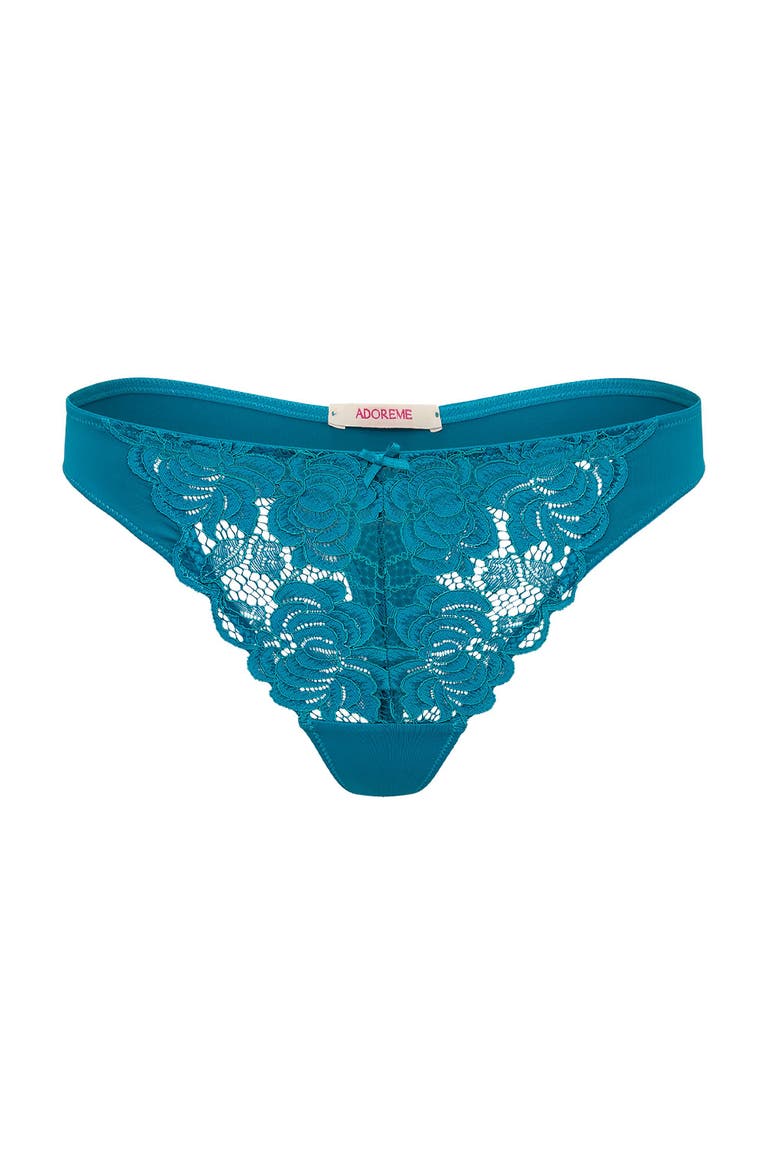 London Thong Panties, Main, color, Crystal Teal