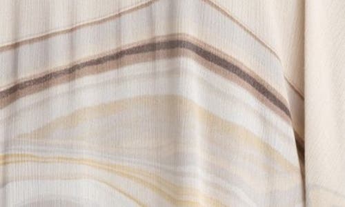 Vince Camuto Wave Stripe Ruana In Light Neutral